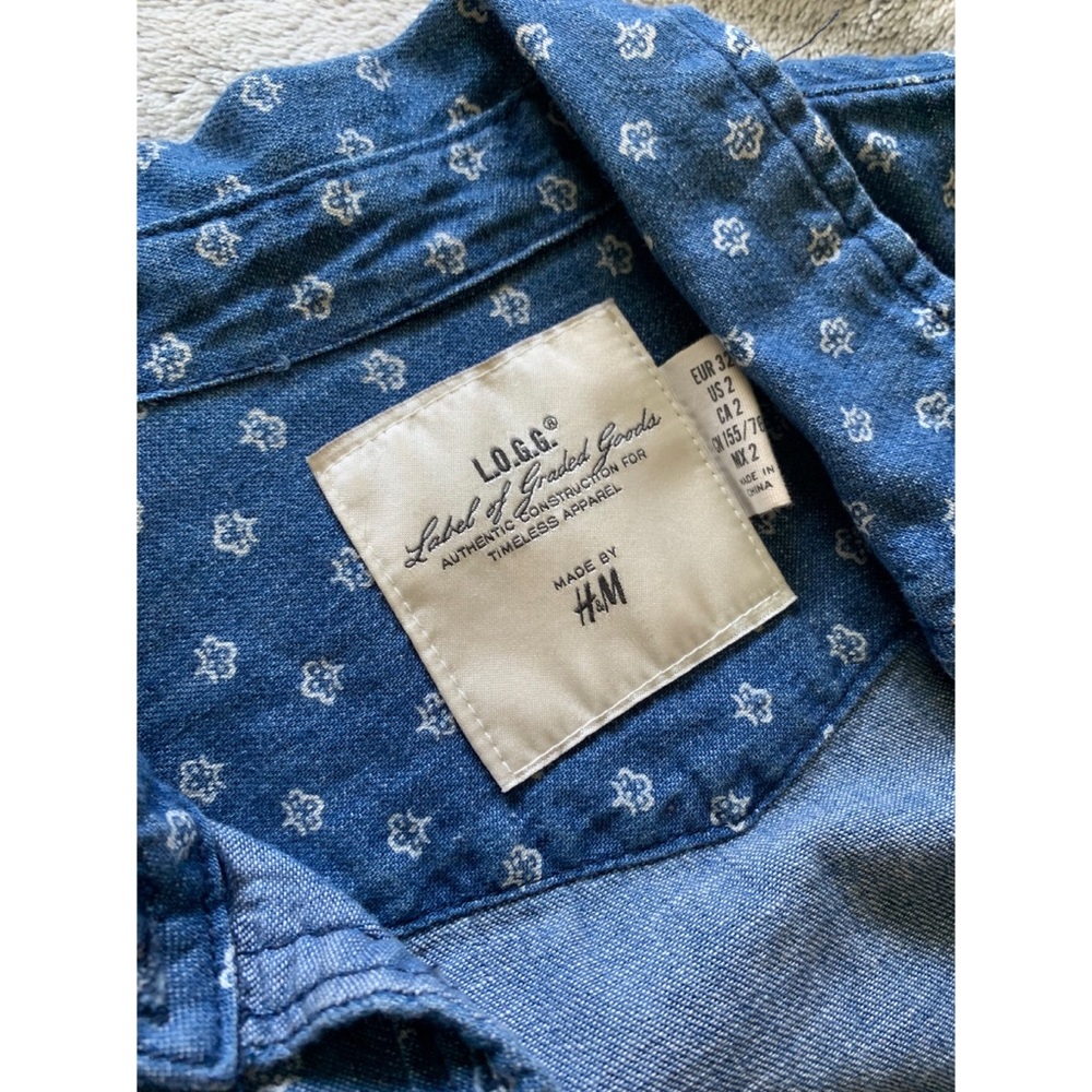 Patterned Denim Button Down - Picture 5 of 10
